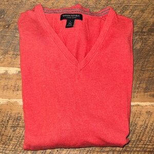 Banana Republic Men's Vibrant Cashmere blend V-Neck Sweater